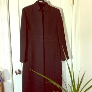 JCrew full length black coat